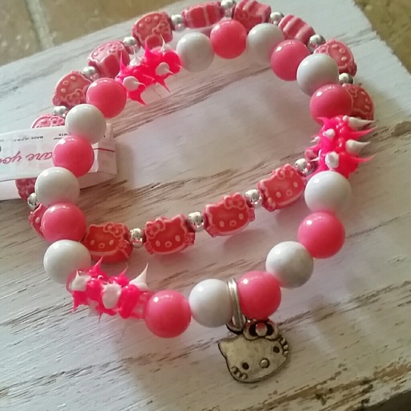Sanrio Jewelry - hello kitty 2 pcs lot bracelet & stickers lot